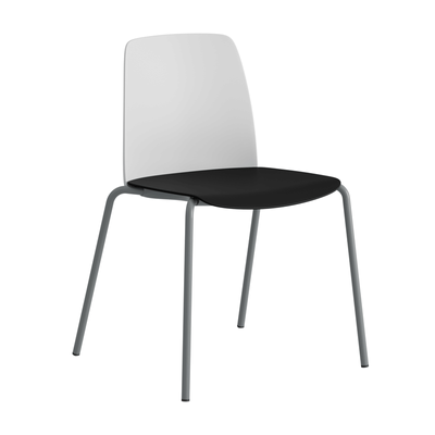 Stapelbar stol med sits och rygg i plast - Choice