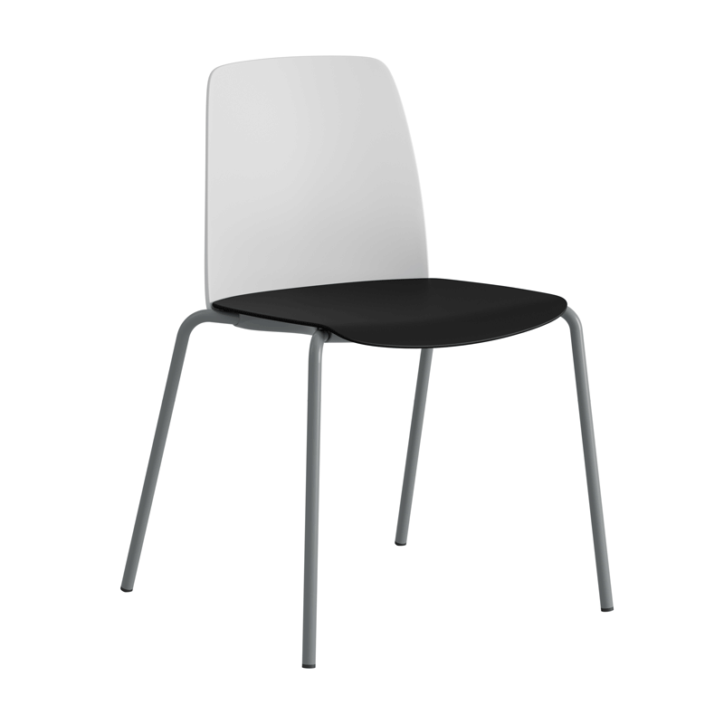 Stapelbar stol med sits och rygg i plast - Choice