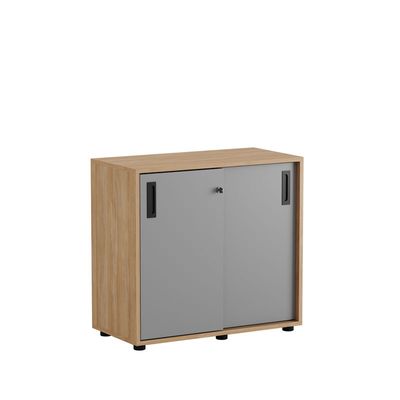 Skjutdörrskåp 80x40x72cm - Urban oak stomme/grå dörrar