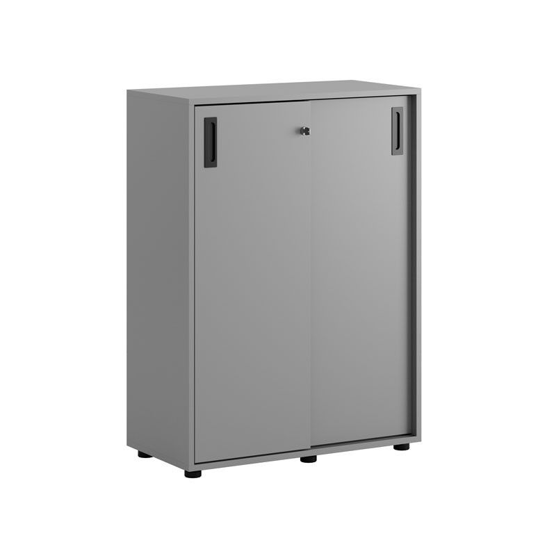 Skjutdörrskåp 80x40x107,5cm - Grå stomme/grå dörrar