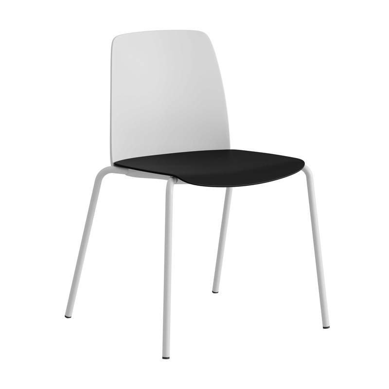 Stapelbar stol med sits och rygg i plast - Choice