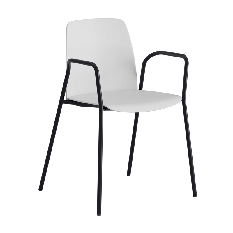 Stapelbar stol i plast med armstöd - Choice
