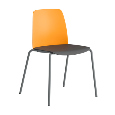 Stapelbar stol med sits och rygg i plast - Choice