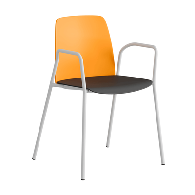 Stapelbar stol i plast med armstöd - Choice