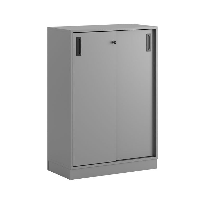 Skjutdörrskåp 80x40x107,5cm - Grå stomme/grå dörrar