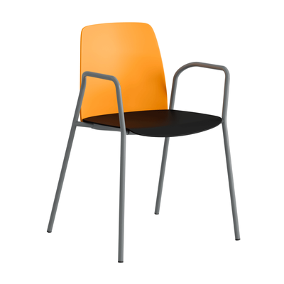 Stapelbar stol i plast med armstöd - Choice