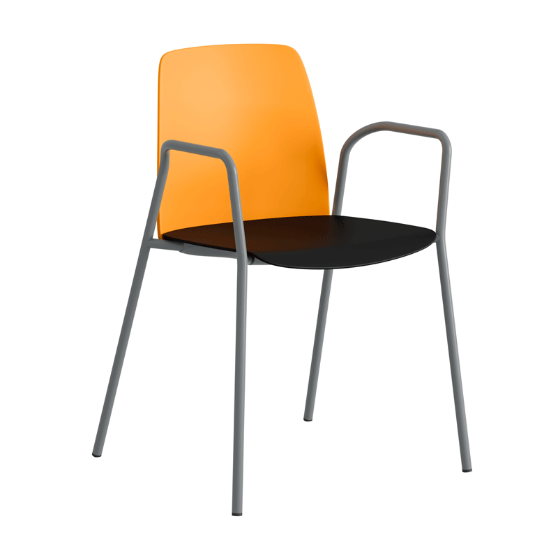 Stapelbar stol i plast med armstöd - Choice