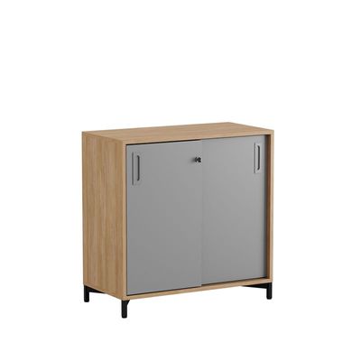 Skjutdörrskåp 80x40x72cm - Urban oak stomme/grå dörrar