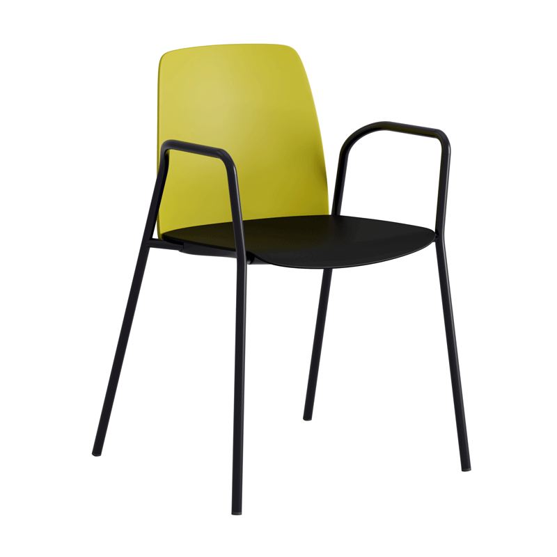 Stapelbar stol i plast med armstöd - Choice