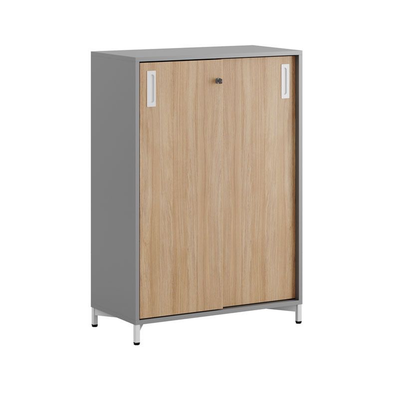 Skjutdörrskåp 80x40x107,5cm - Grå stomme/urban oak dörrar