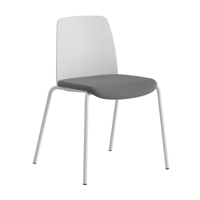 Stol med tygsits, plastrygg och fyrbensstativ - Choice