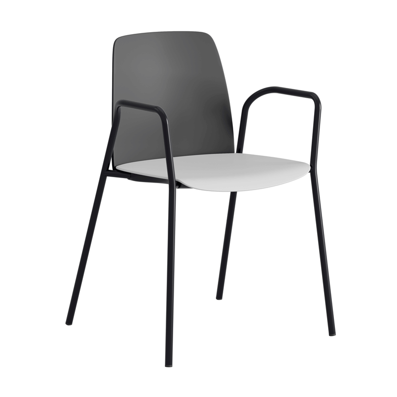 Stapelbar stol i plast med armstöd - Choice