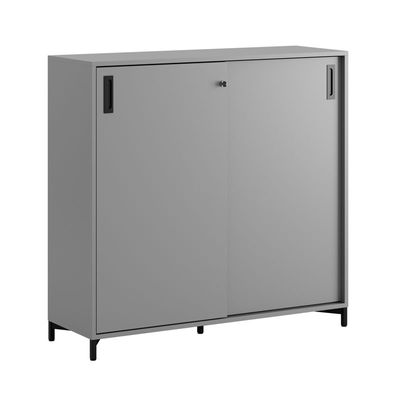 Skjutdörrskåp 120x40x107,5cm - Grå stomme/grå dörrar