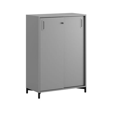 Skjutdörrskåp 80x40x107,5cm - Grå stomme/grå dörrar