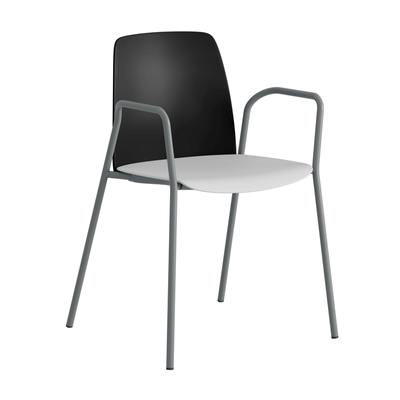 Stapelbar stol i plast med armstöd - Choice