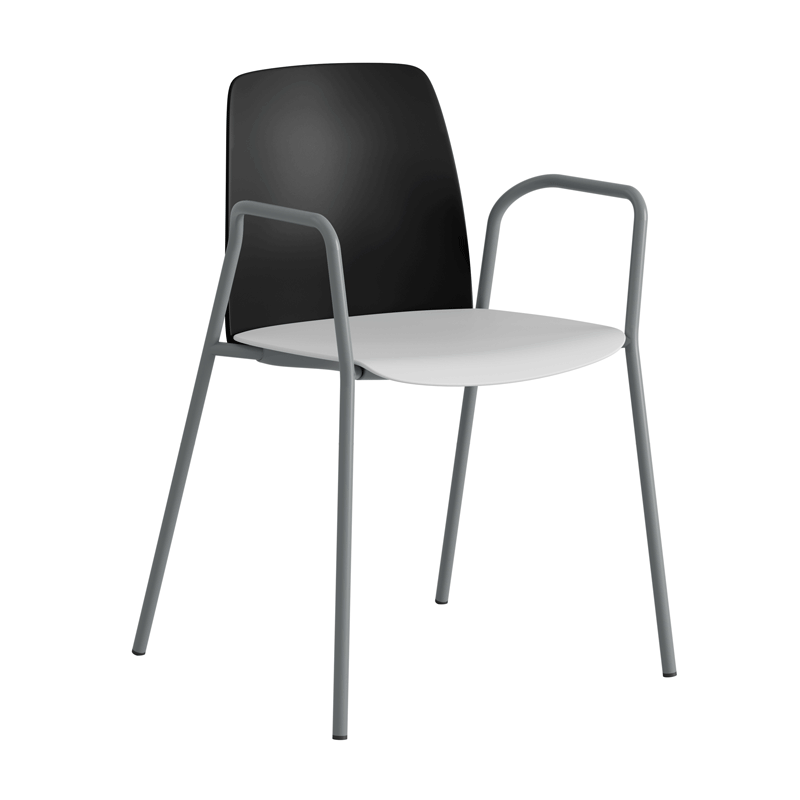 Stapelbar stol i plast med armstöd - Choice