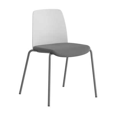 Stol med tygsits, plastrygg och fyrbensstativ - Choice