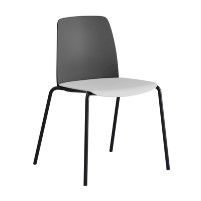 Stapelbar stol med sits och rygg i plast - Choice