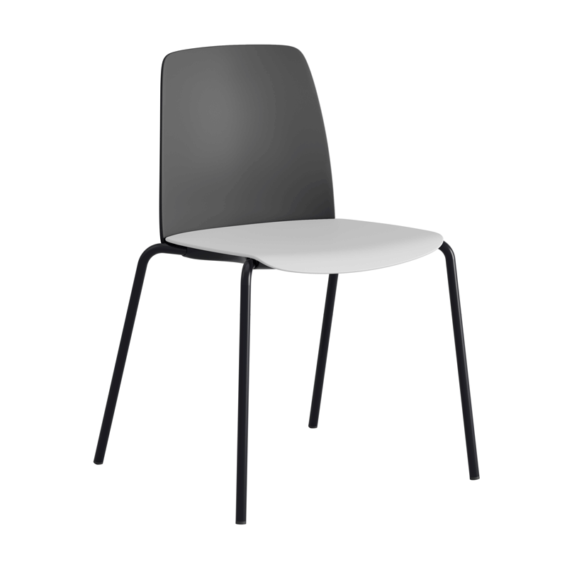 Stapelbar stol med sits och rygg i plast - Choice