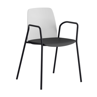 Stapelbar stol i plast med armstöd - Choice