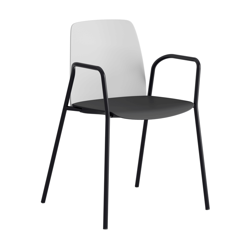 Stapelbar stol i plast med armstöd - Choice