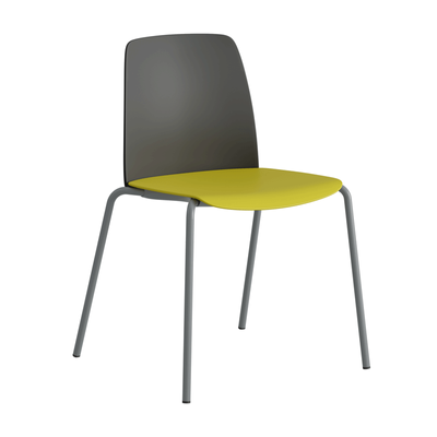 Stapelbar stol med sits och rygg i plast - Choice