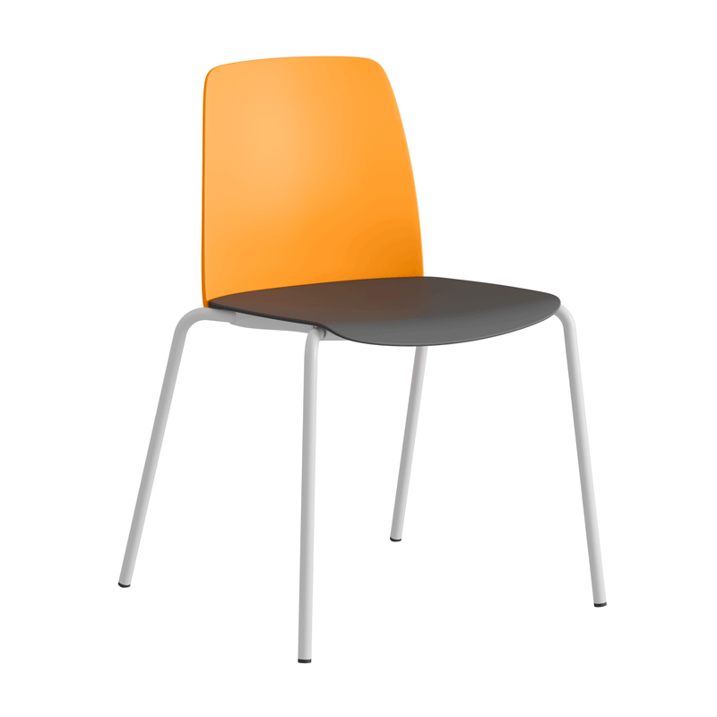 Stapelbar stol med sits och rygg i plast - Choice