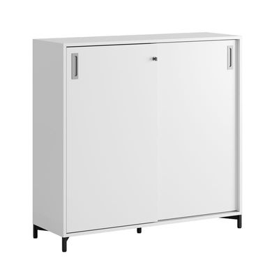 Skjutdörrskåp 120x40x107,5cm - vit