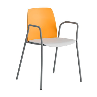 Stapelbar stol i plast med armstöd - Choice