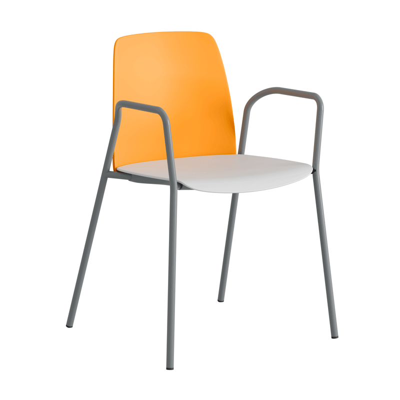 Stapelbar stol i plast med armstöd - Choice