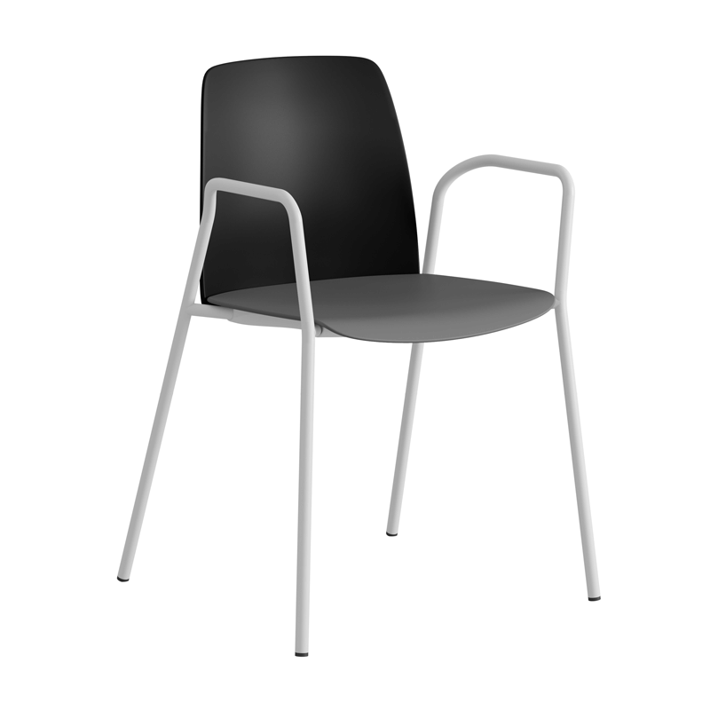 Stapelbar stol i plast med armstöd - Choice