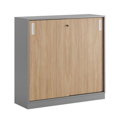Skjutdörrskåp 120x40x107,5cm - Grå stomme/urban oak dörrar