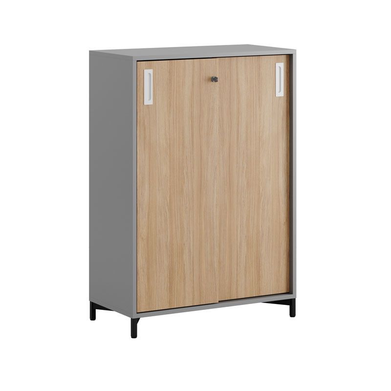 Skjutdörrskåp 80x40x107,5cm - Grå stomme/urban oak dörrar