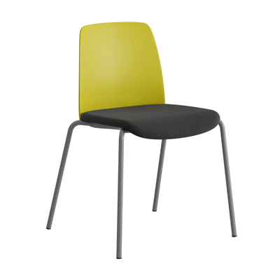 Stol med tygsits, plastrygg och fyrbensstativ - Choice