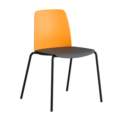 Stapelbar stol med sits och rygg i plast - Choice