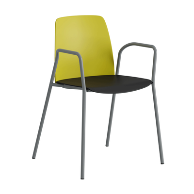 Stapelbar stol i plast med armstöd - Choice