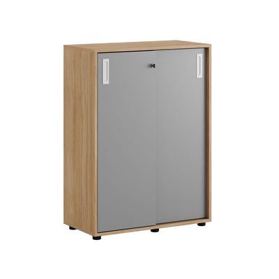 Skjutdörrskåp 80x40x107,5cm - Urban oak stomme/grå dörrar