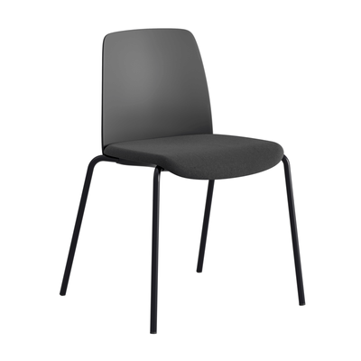 Stol med tygsits, plastrygg och fyrbensstativ - Choice