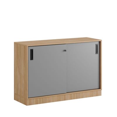Skjutdörrskåp 120x40x72cm - Urban oak stomme/grå dörrar