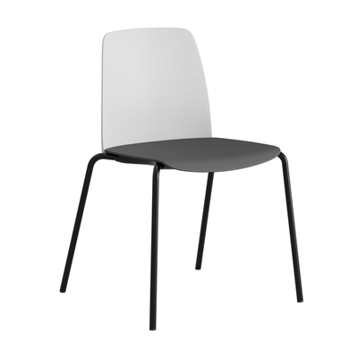 Stapelbar stol med sits och rygg i plast - Choice