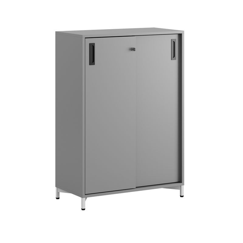 Skjutdörrskåp 80x40x107,5cm - Grå stomme/grå dörrar