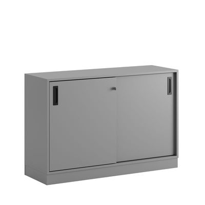 Skjutdörrskåp 120x40x72cm - Grå stomme/grå dörrar