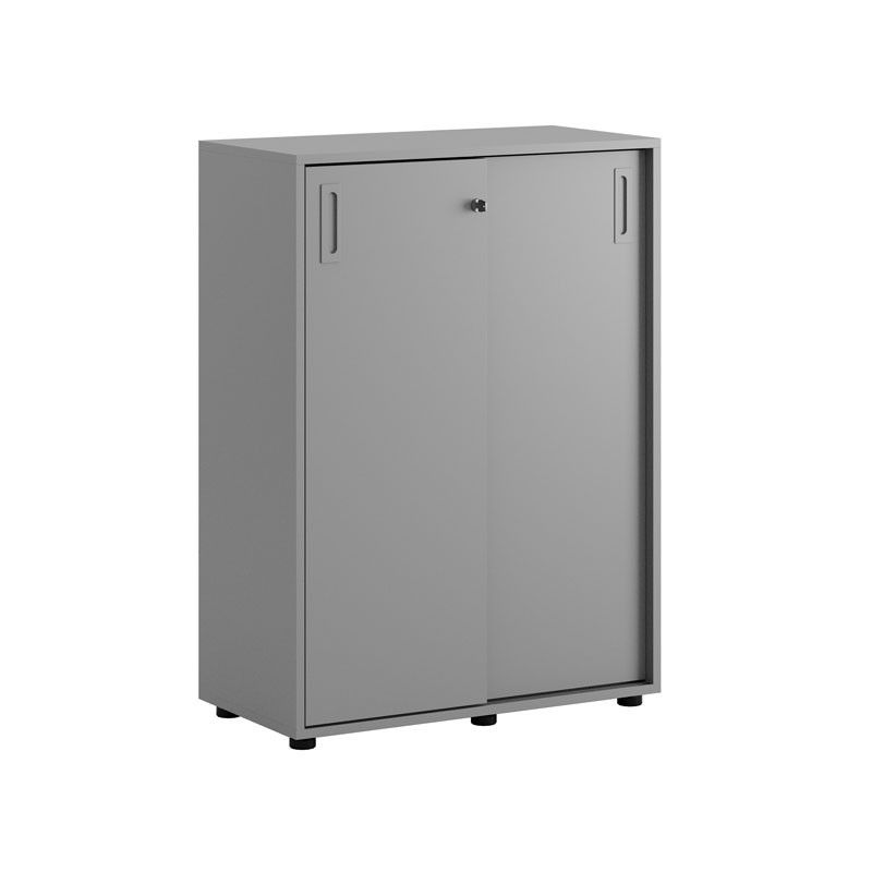 Skjutdörrskåp 80x40x107,5cm - Grå stomme/grå dörrar