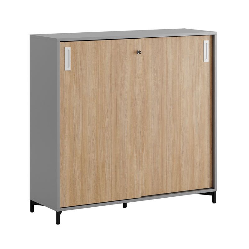 Skjutdörrskåp 120x40x107,5cm - Grå stomme/urban oak dörrar