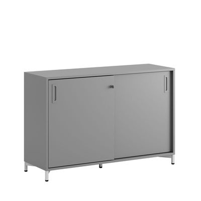 Skjutdörrskåp 120x40x72cm - Grå stomme/grå dörrar