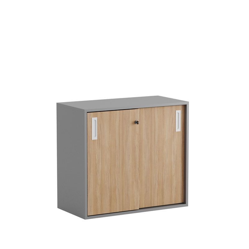 Skjutdörrskåp 80x40x72cm - Grå stomme/urban oak dörrar