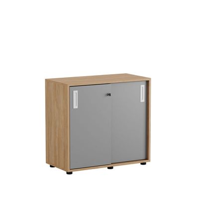 Skjutdörrskåp 80x40x72cm - Urban oak stomme/grå dörrar