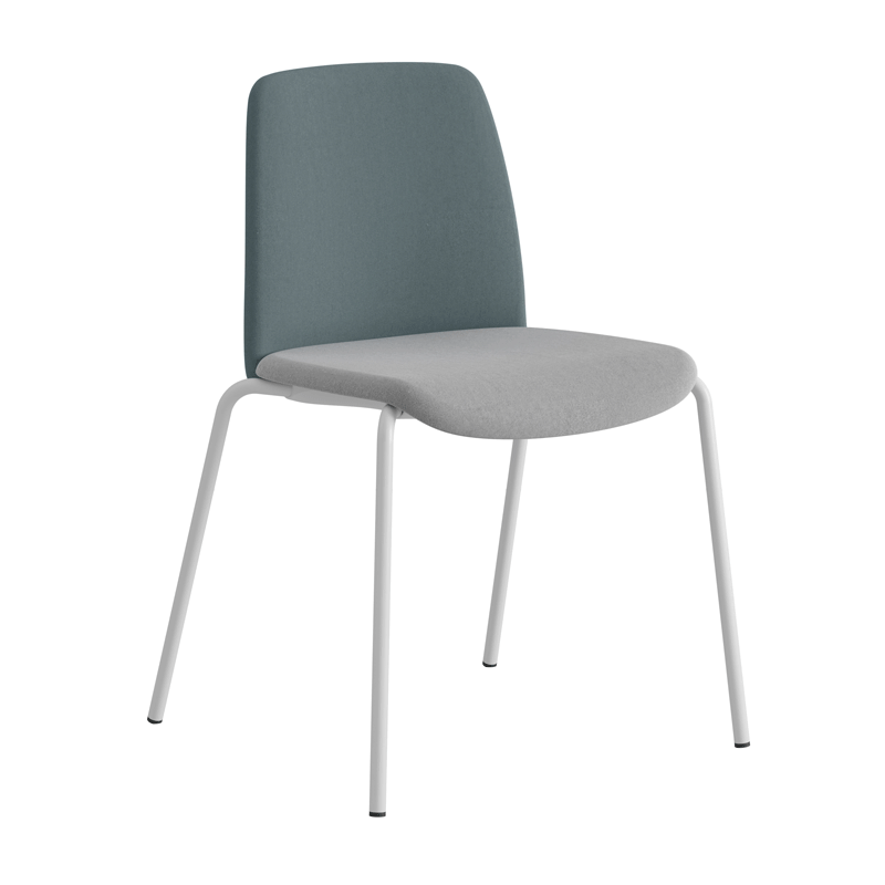 Tygklädd stapelbar stol med fyrbensstativ - Choice