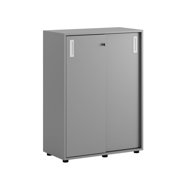 Skjutdörrskåp 80x40x107,5cm - Grå stomme/grå dörrar