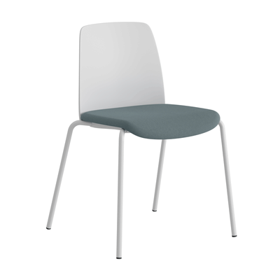 Stol med tygsits, plastrygg och fyrbensstativ - Choice